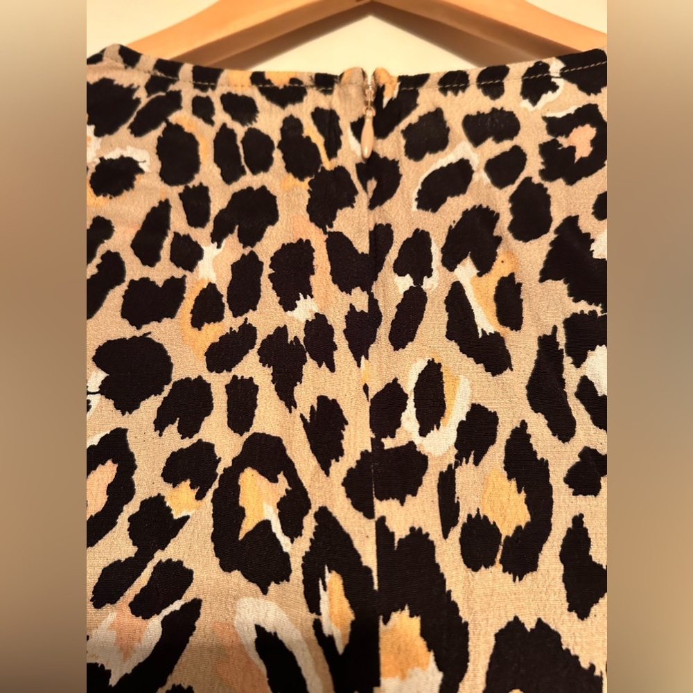 NWT Sugar+Lips kimono sleeve faux wrap leopard print blouse size XS - Picture 6 of 7
